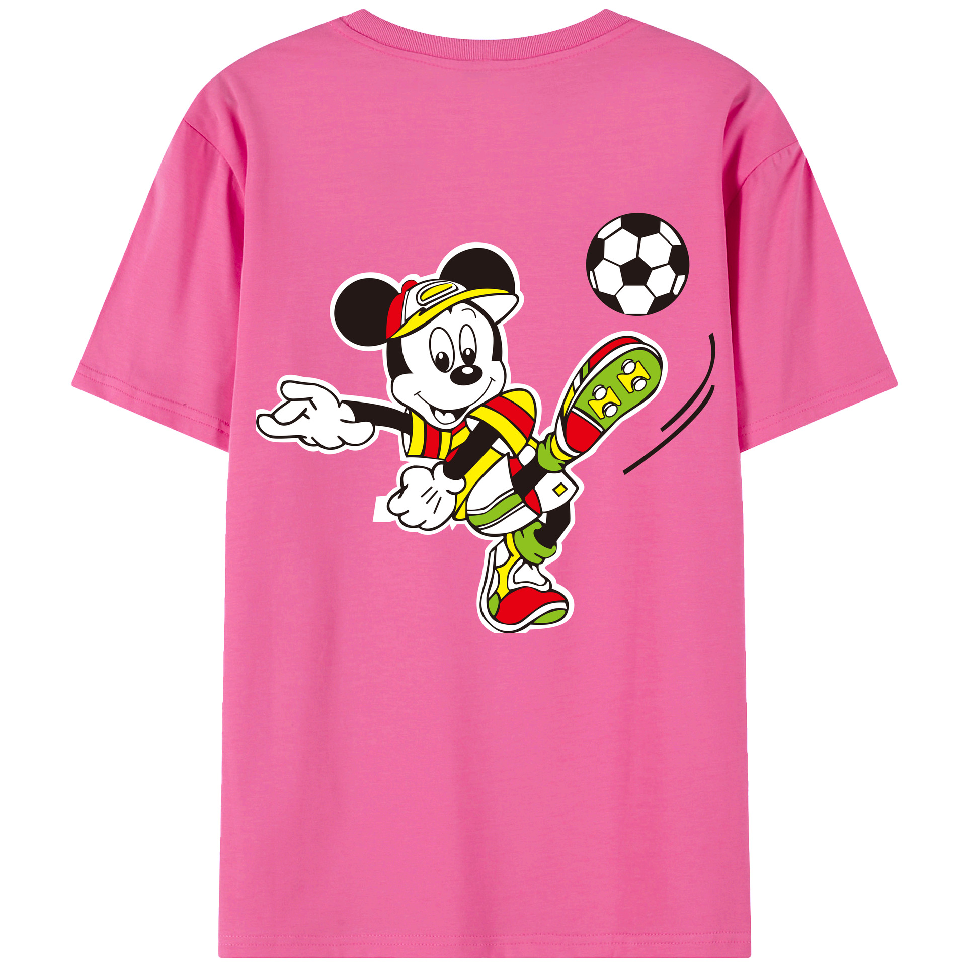（画像用） ミッキーマウス Mickey Mouse レディース半袖Tシャツ(バックプリント)